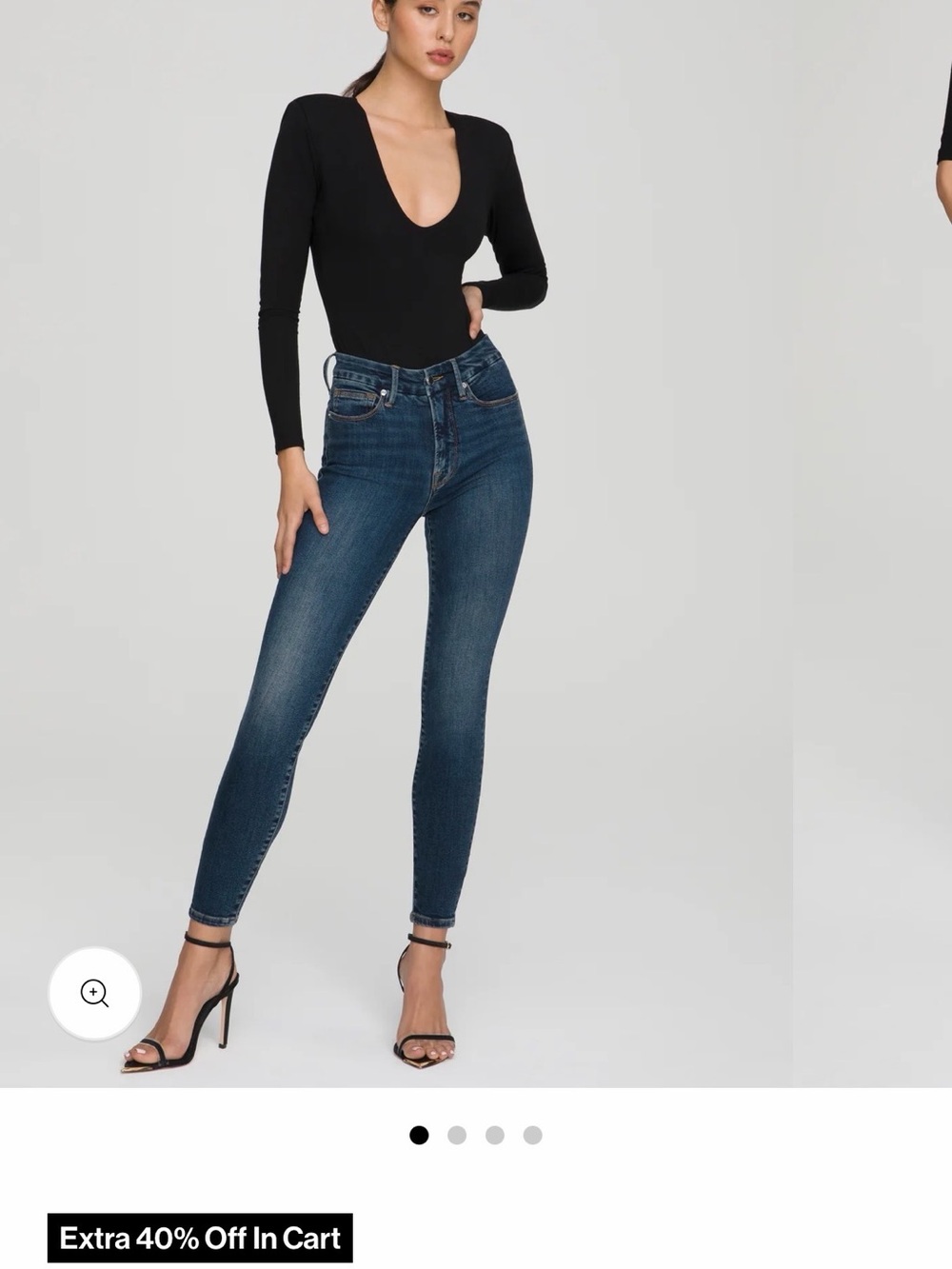 Good American Slim High-Rise Skinny Jeans in Dark Blue